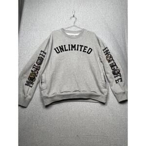 Y2K 90's Ecko Pullover Sweater Mens XL Gray Knit Long Sleeve Logo